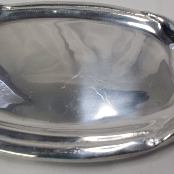 Arthur Court Oval Serving Tray With Longhorn Bull Head Handles 11x6 inches - Picture 9 of 11